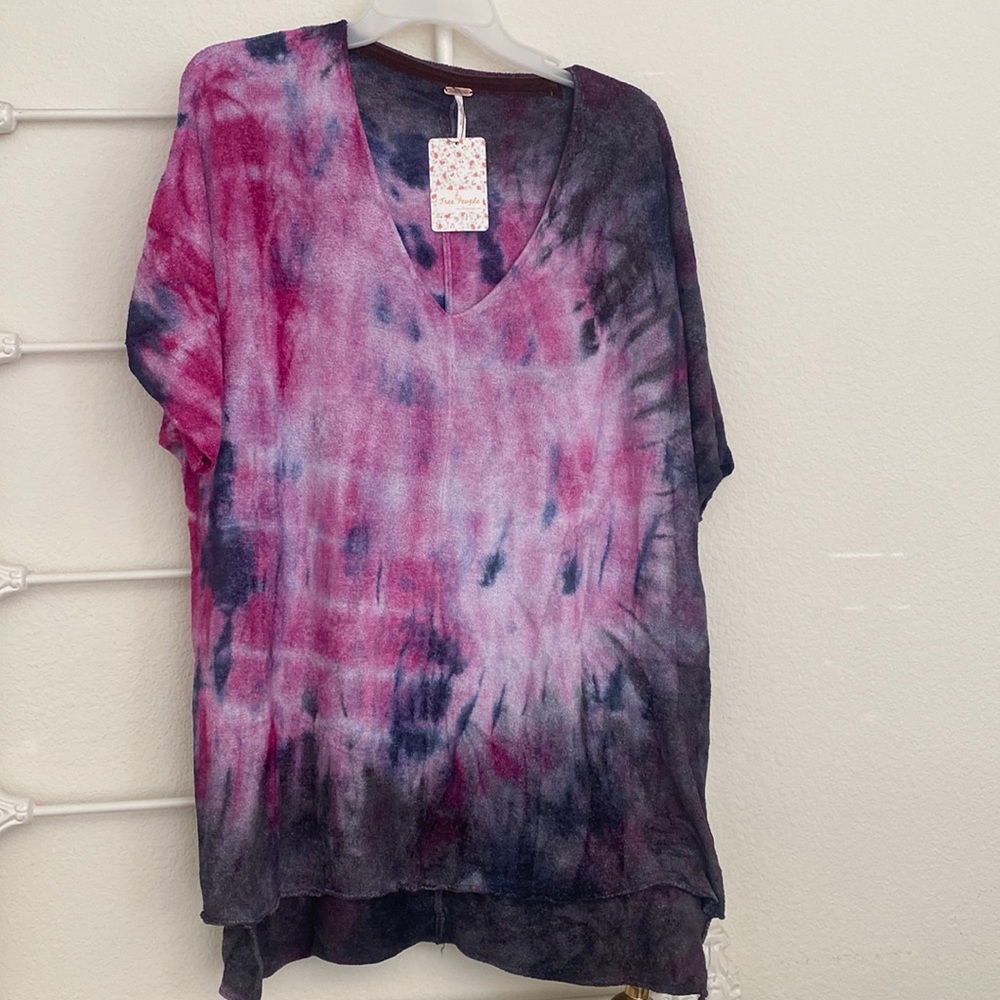 NWT Free People Plush Dress Mixing Colors Oversized SZ XS